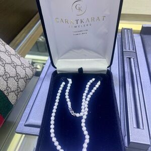 Beautiful 20 inch .925 Sterling Silver Unisex frosted Bead Necklace. Made in 🇮🇹